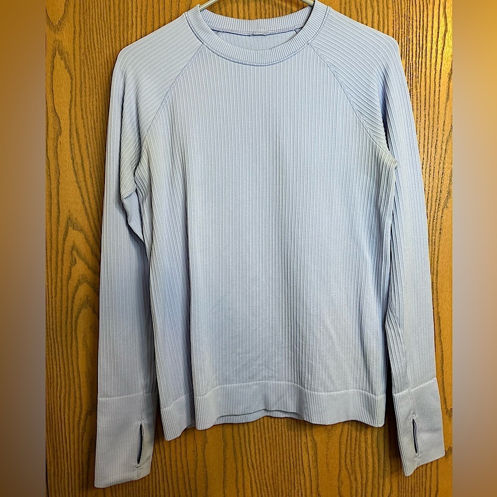 Lululemon Rest Less Ribbed Pullover Long Sleeve Top No Size Tag- Say L/XL